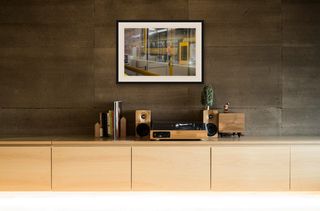 Unknown train station, Sydney | Reflections in carriage window | 2025 shown in a room