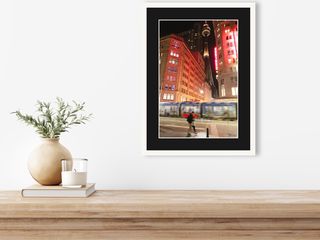 George St, Sydney CBD | Sydney Tower Eye at night | 2025 shown in a room