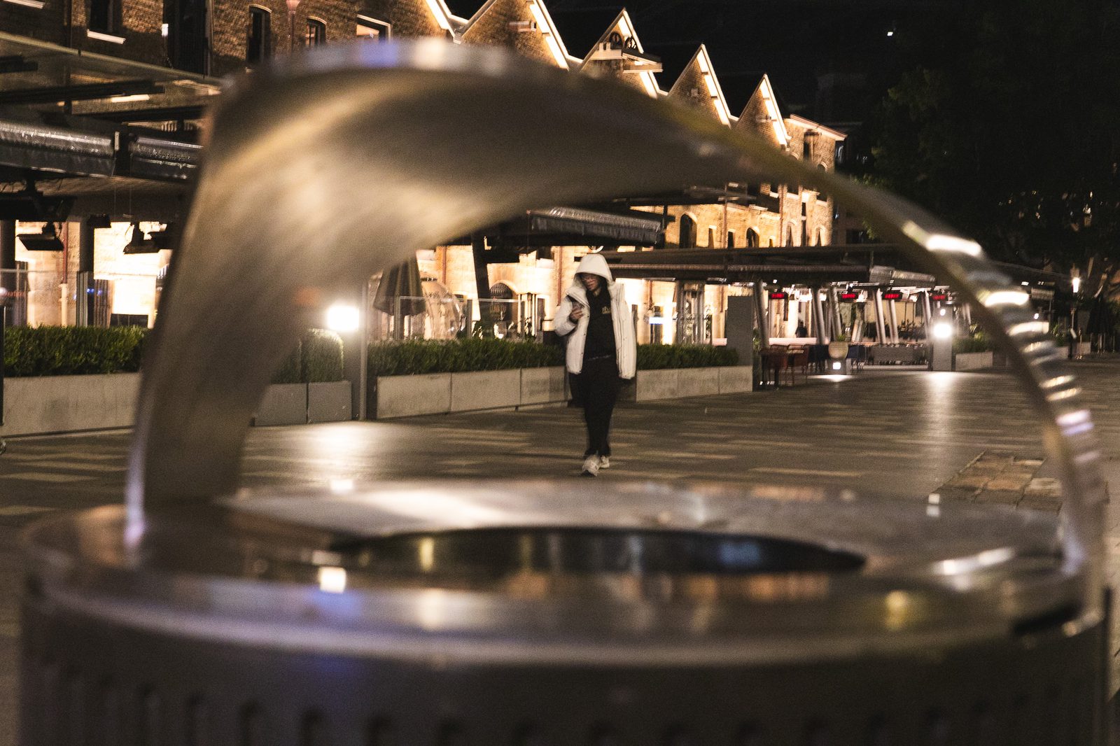 Circular Quay, Sydney | Figure behind bin | 2025
