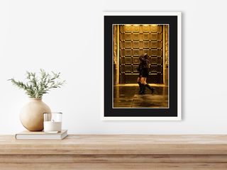 Martin Place, Sydney | Golden entrance with women | 2026 shown in a room