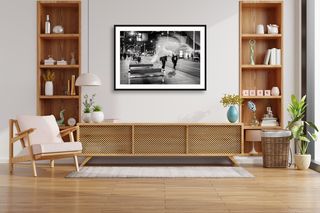 George St, Sydney | Pedestrians with pigeon | 2025 shown in a room