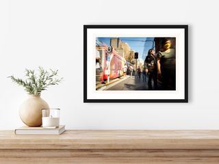 Chinatown tram stop, George St, Sydney | Getting on; getting off | 2025 shown in a room
