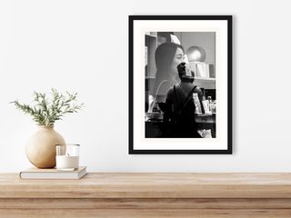 Sydney CBD | Girl waiting for coffee 02 | 2026 shown in a room