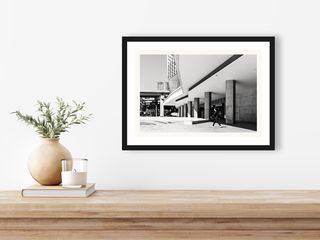 ICC, Darling Harbour, Sydney | Man walking across | 2025 shown in a room