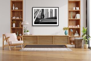 Darling Harbour, Sydney | Vertical panels in the sun | 2025 shown in a room
