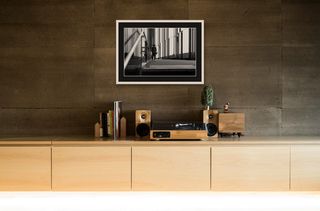 Darling Harbour, Sydney | Vertical panels in the sun | 2025 shown in a room