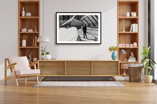 Darling Quarter Footbridge, Darling Harbour, Sydney | Walking away | 2025 shown in a room